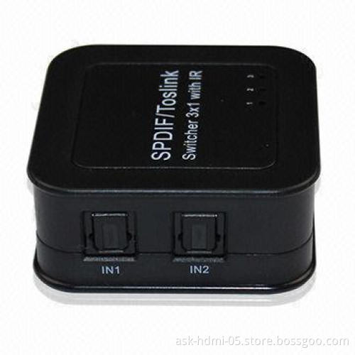 Optical Audio 3x1 Switchers with IR Control